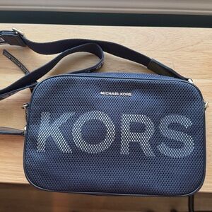 Michael Kors Blue Mesh Crossbody Bag
